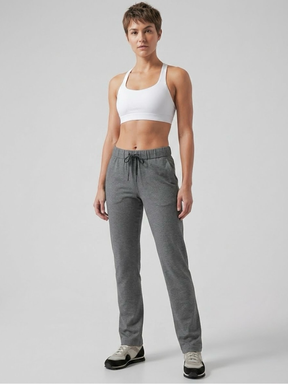 Lululemon Women's On The Fly Pull-On  Stretchy Workout Gym Pants Gray Size 6